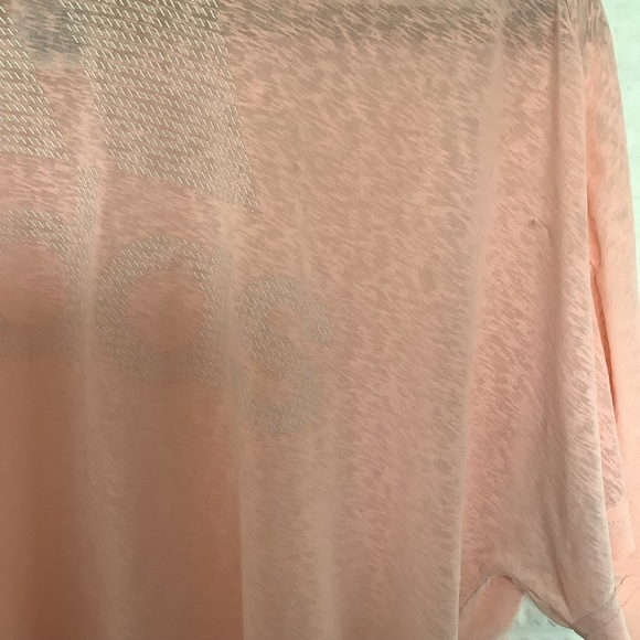 Adidas Oversize T Shirt - Size L 16/18 - Peach - Cotton - P2P 23โ - Picture 6 of 8